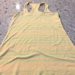 Yellow and faint aqua Lululemon tank Size 6